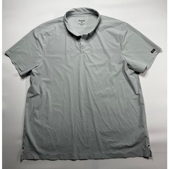 Rhone Men's Gray Lightweight Stretch Commuter Polo Shirt - Size 2XL - Picture 1 of 7